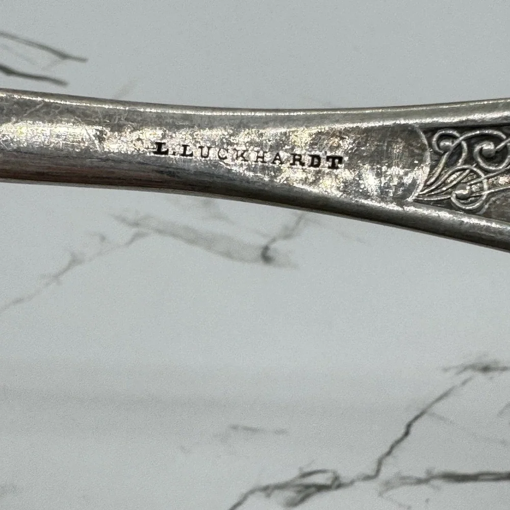 Antique Towle Silver Plate Eudora Ladle Berry Sugar Shell Spoon Serving Pat 1888
